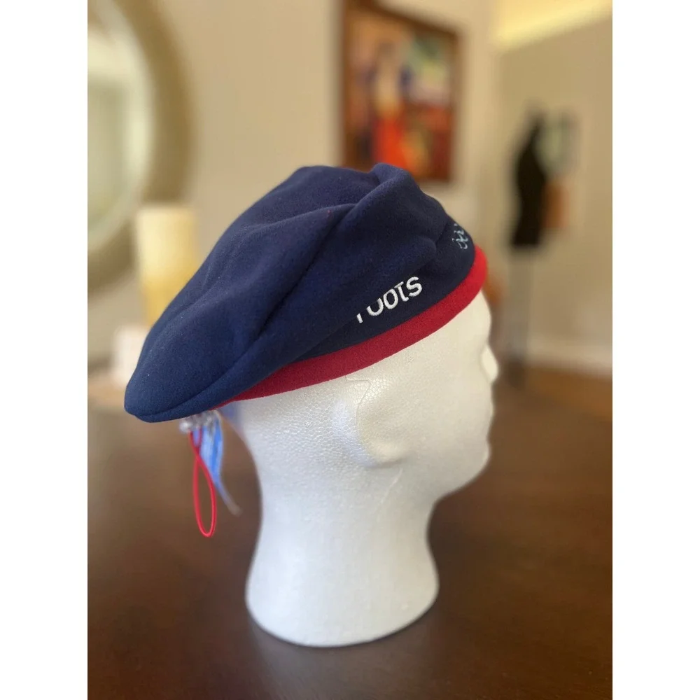 Roots Beret Hat USA OS Navy New 2002 Olympic Salt Lake City Winter Games Fleece